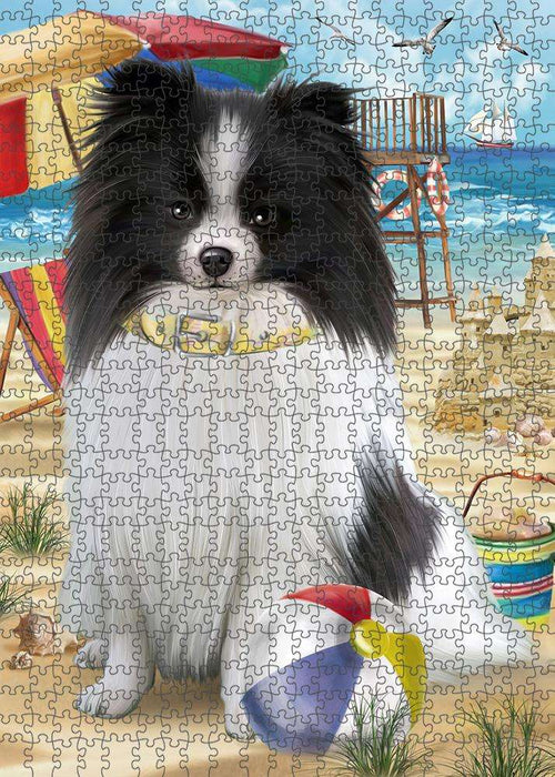 Pet Friendly Beach Pomeranian Dog Puzzle with Photo Tin PUZL53928