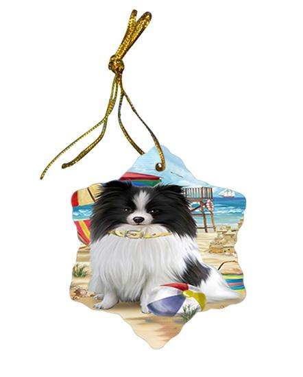 Pet Friendly Beach Pomeranian Dog Star Porcelain Ornament SPOR50066