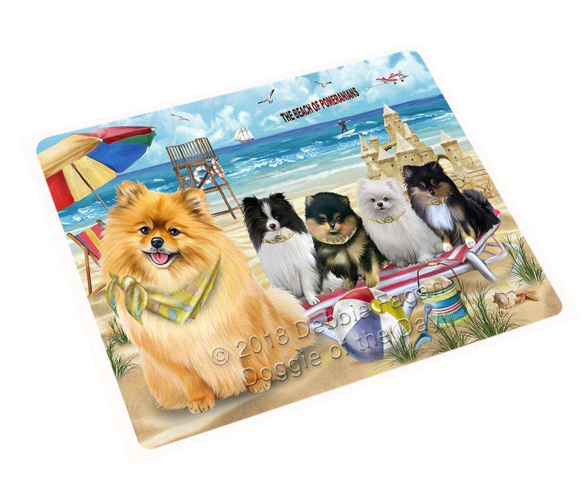 Pet Friendly Beach Pomeranians Dog Magnet Mini (3.5" x 2") MAG54078