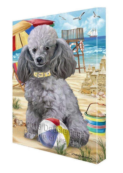 Pet Friendly Beach Poodle Dog Canvas Wall Art CVS53067