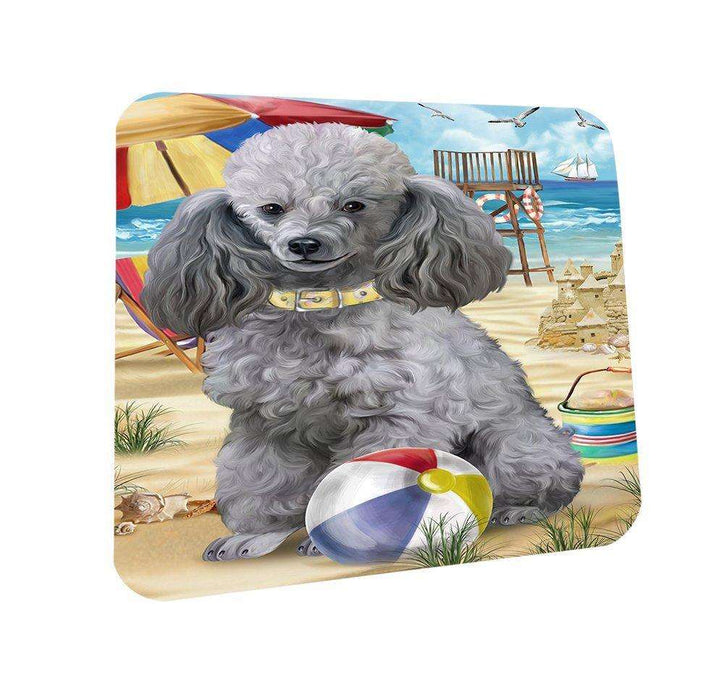 Pet Friendly Beach Poodle Dog Coasters Set of 4 CST48625