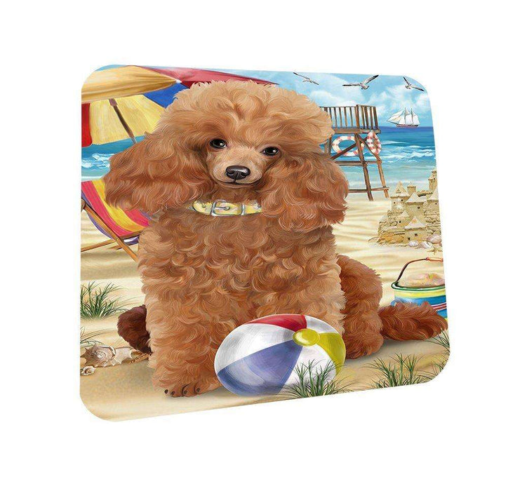 Pet Friendly Beach Poodle Dog Coasters Set of 4 CST48626