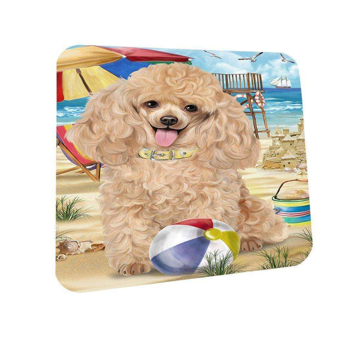 Pet Friendly Beach Poodle Dog Coasters Set of 4 CST48627