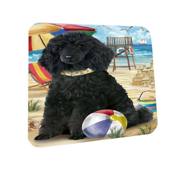 Pet Friendly Beach Poodle Dog Coasters Set of 4 CST48628