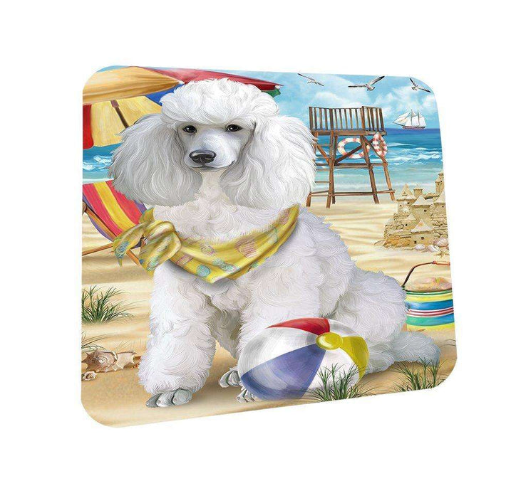 Pet Friendly Beach Poodle Dog Coasters Set of 4 CST48629