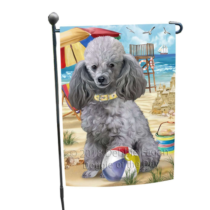 Pet Friendly Beach Poodle Dog Garden Flag GFLG48575