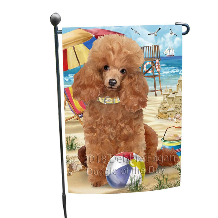 Pet Friendly Beach Poodle Dog Garden Flag GFLG48576