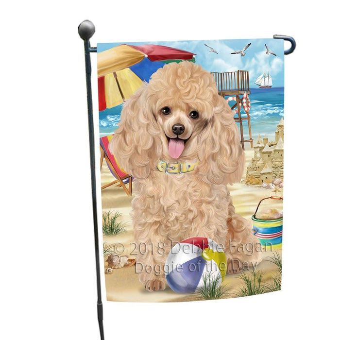 Pet Friendly Beach Poodle Dog Garden Flag GFLG48577