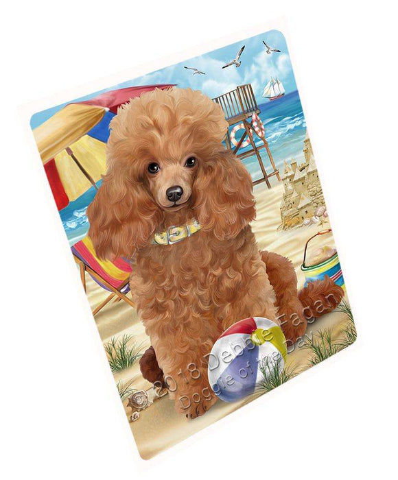 Pet Friendly Beach Poodle Dog Magnet Mini (3.5" x 2") MAG49695