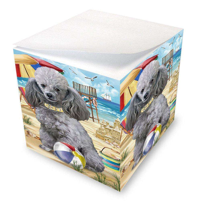 Pet Friendly Beach Poodle Dog Note Cube NOC48666