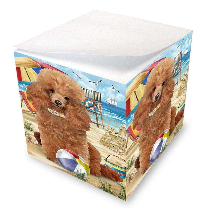Pet Friendly Beach Poodle Dog Note Cube NOC48667