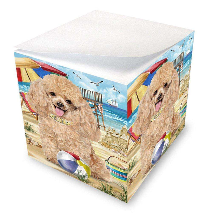 Pet Friendly Beach Poodle Dog Note Cube NOC48668
