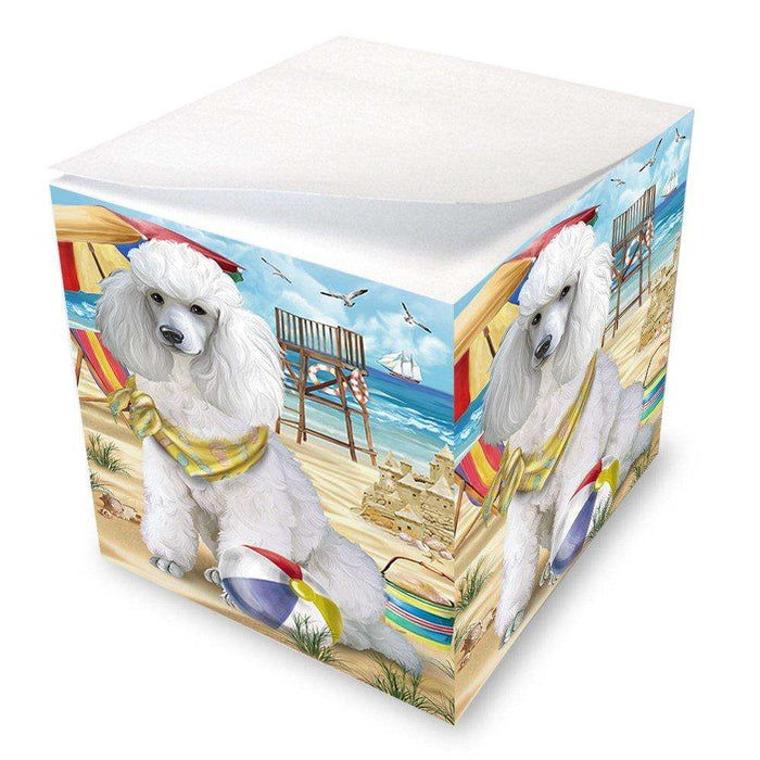 Pet Friendly Beach Poodle Dog Note Cube NOC48670