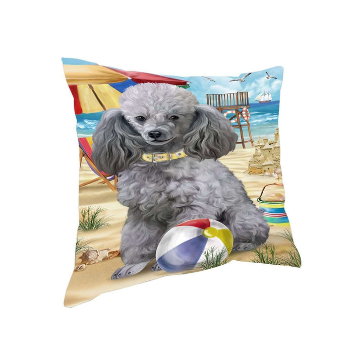 Pet Friendly Beach Poodle Dog Pillow PIL50520