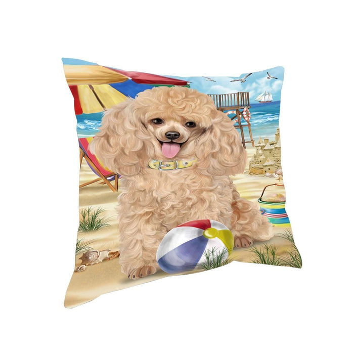 Pet Friendly Beach Poodle Dog Pillow PIL50528