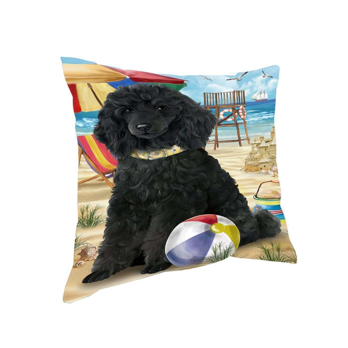 Pet Friendly Beach Poodle Dog Pillow PIL50532