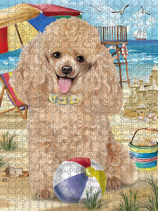 Pet Friendly Beach Poodle Dog Puzzle with Photo Tin PUZL49710 (300 pc.)