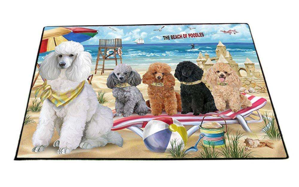 Pet Friendly Beach Poodles Dog Floormat FLMS49275