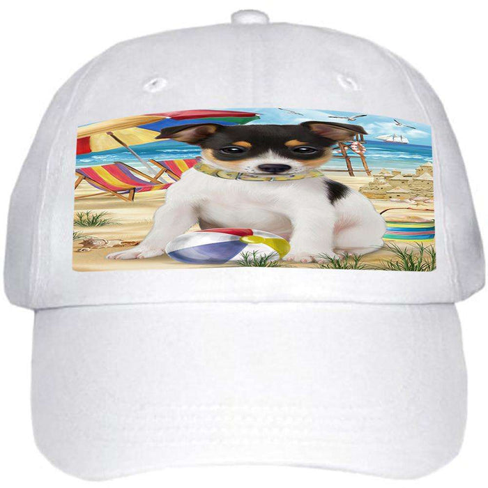 Pet Friendly Beach Rat Terrier Dog Ball Hat Cap HAT53964