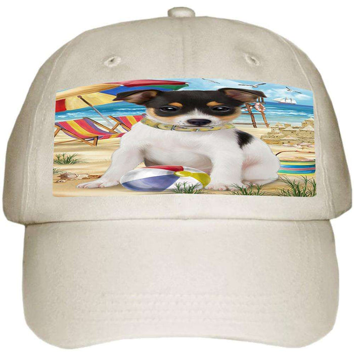 Pet Friendly Beach Rat Terrier Dog Ball Hat Cap HAT53964