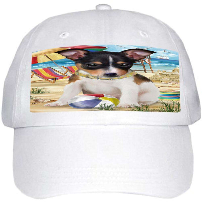 Pet Friendly Beach Rat Terrier Dog Ball Hat Cap HAT53970