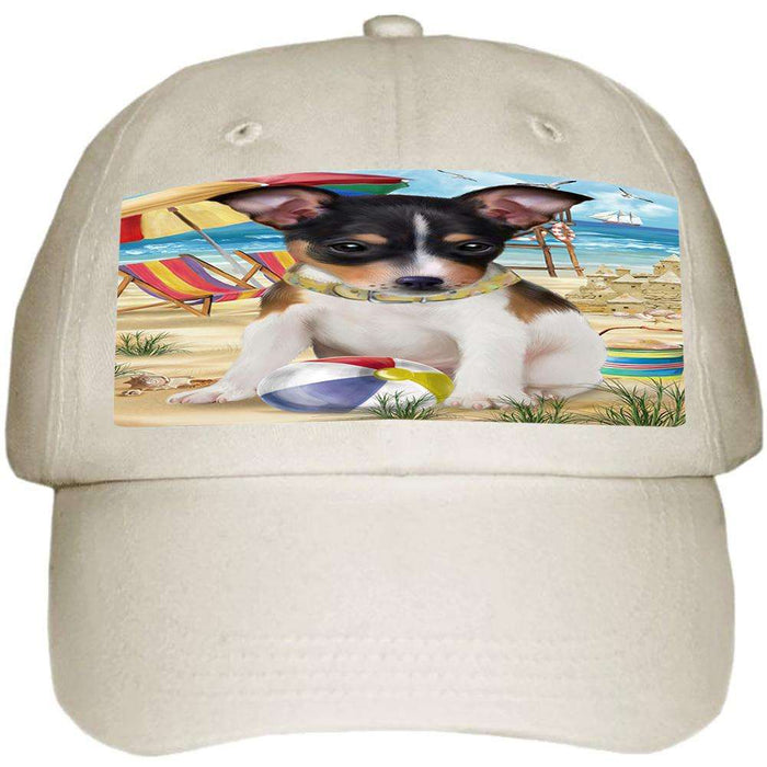 Pet Friendly Beach Rat Terrier Dog Ball Hat Cap HAT53970