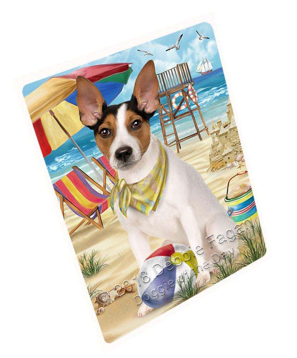 Pet Friendly Beach Rat Terrier Dog Cutting Board C54111