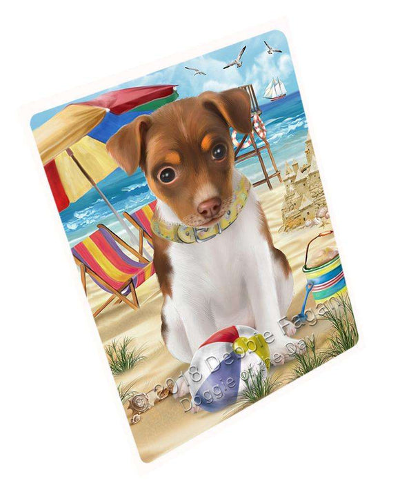 Pet Friendly Beach Rat Terrier Dog Magnet Mini (3.5" x 2") MAG54102