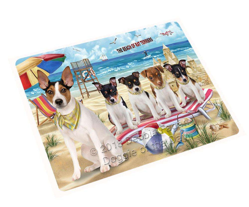 Pet Friendly Beach Rat Terriers Dog Cutting Board C54096