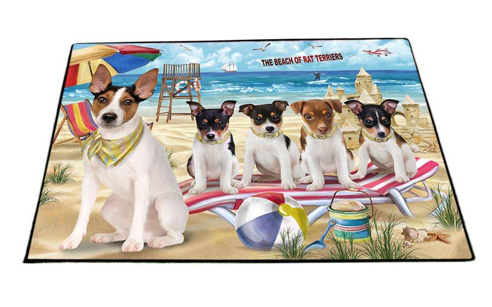 Pet Friendly Beach Rat Terriers Dog Floormat FLMS50277
