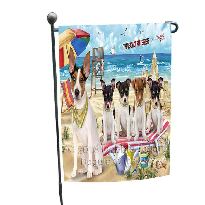 Pet Friendly Beach Rat Terriers Dog Garden Flag GFLG49905