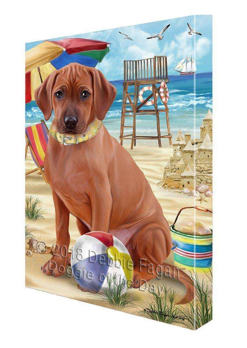 Pet Friendly Beach Rhodesian Ridgeback Dog Canvas Wall Art CVS53121
