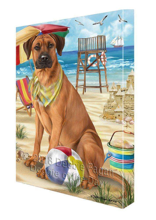 Pet Friendly Beach Rhodesian Ridgeback Dog Canvas Wall Art CVS53157