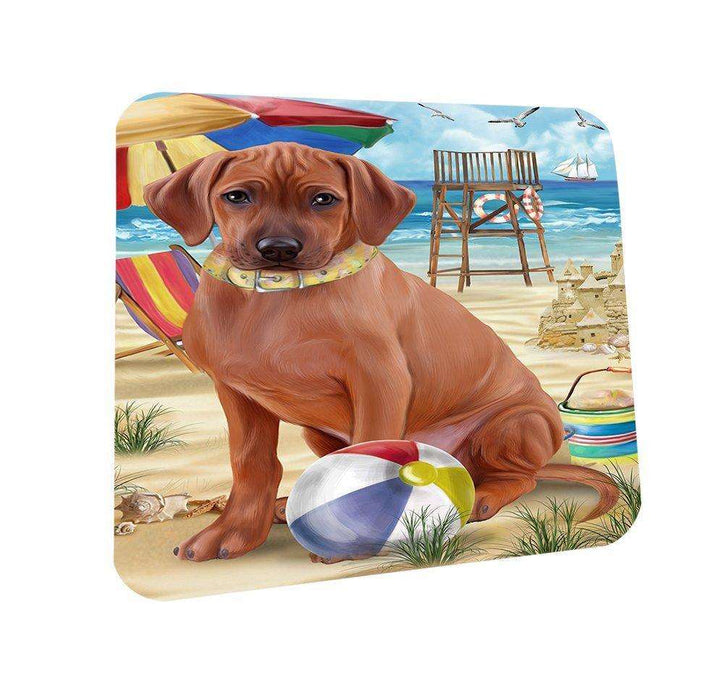 Pet Friendly Beach Rhodesian Ridgeback Dog Coasters Set of 4 CST48631