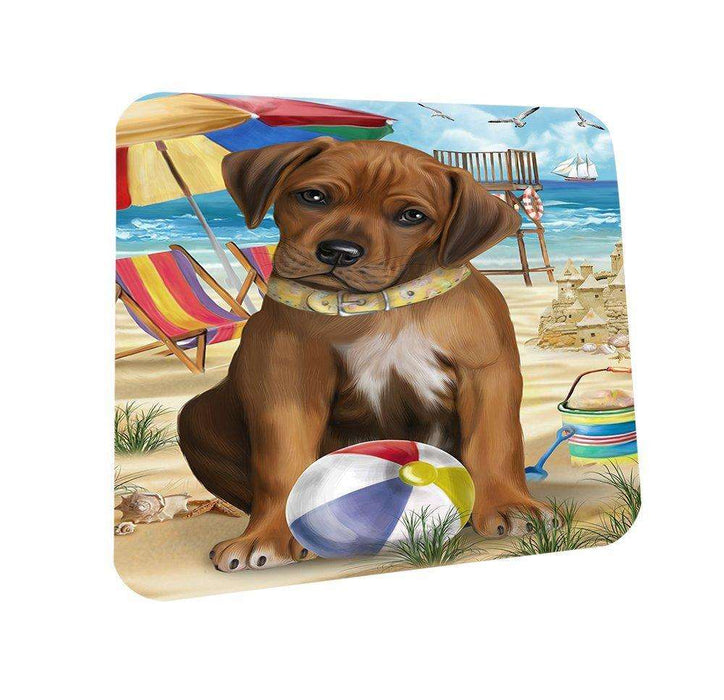 Pet Friendly Beach Rhodesian Ridgeback Dog Coasters Set of 4 CST48634