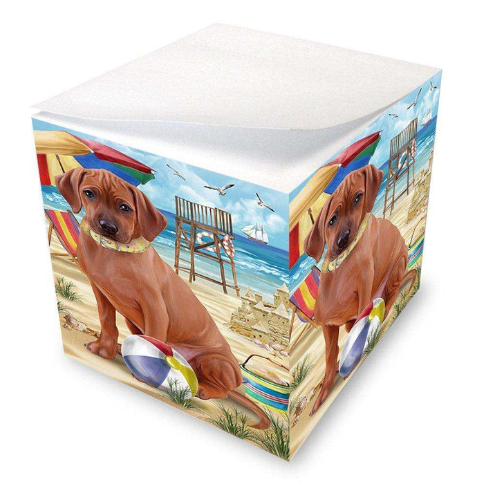 Pet Friendly Beach Rhodesian Ridgeback Dog Note Cube NOC48672