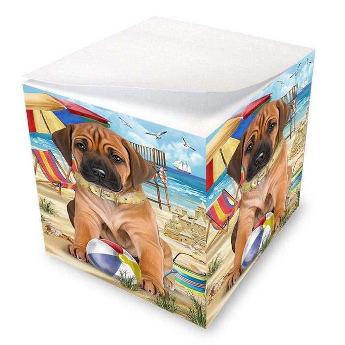 Pet Friendly Beach Rhodesian Ridgeback Dog Note Cube NOC48673