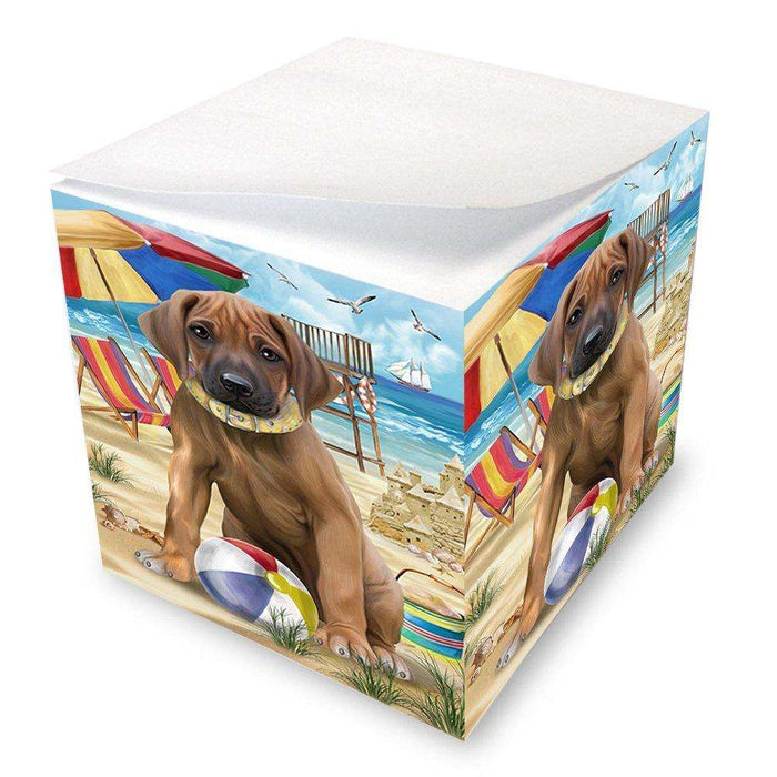 Pet Friendly Beach Rhodesian Ridgeback Dog Note Cube NOC48674