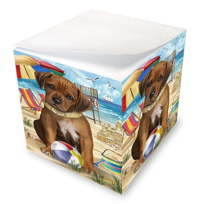 Pet Friendly Beach Rhodesian Ridgeback Dog Note Cube NOC48675