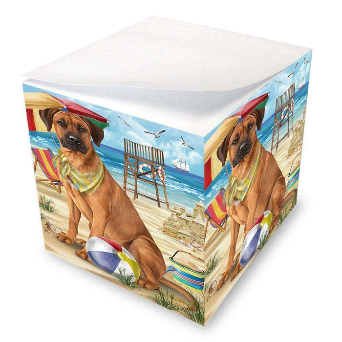 Pet Friendly Beach Rhodesian Ridgeback Dog Note Cube NOC48676