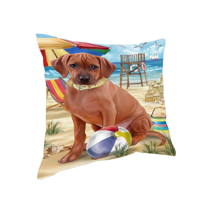 Pet Friendly Beach Rhodesian Ridgeback Dog Pillow PIL50544