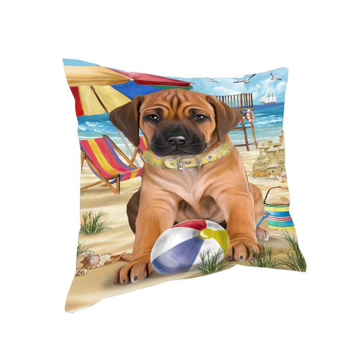 Pet Friendly Beach Rhodesian Ridgeback Dog Pillow PIL50548