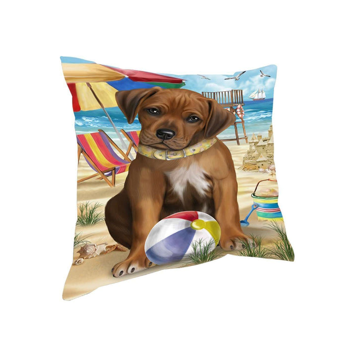 Pet Friendly Beach Rhodesian Ridgeback Dog Pillow PIL50556