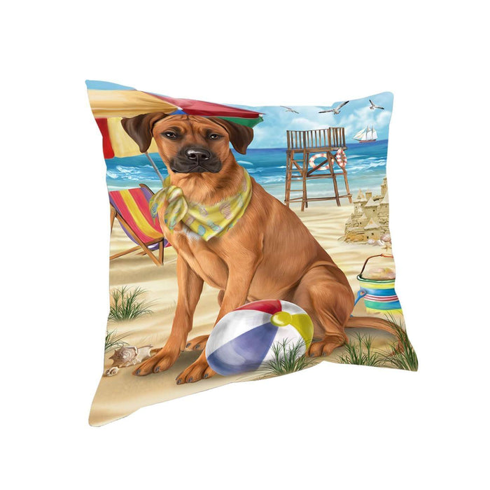Pet Friendly Beach Rhodesian Ridgeback Dog Pillow PIL50560