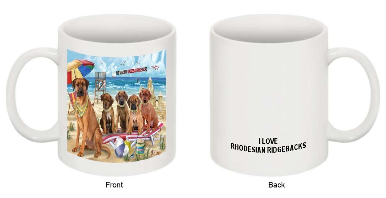 Pet Friendly Beach Rhodesian Ridgebacks Dog Mug MUG48483