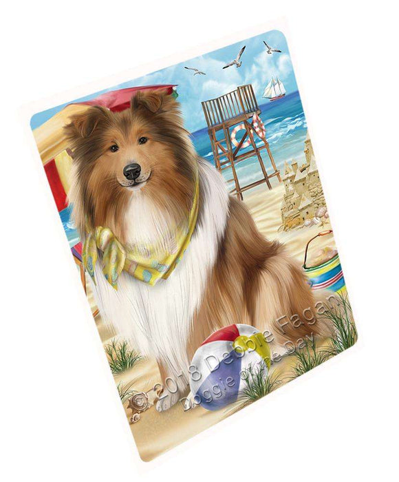 Pet Friendly Beach Rough Collie Dog Cutting Board C66984