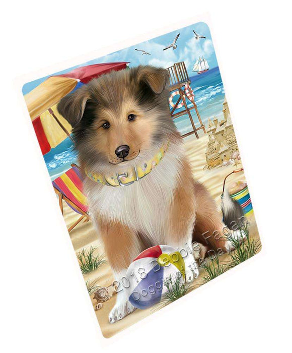 Pet Friendly Beach Rough Collie Dog Cutting Board C66987