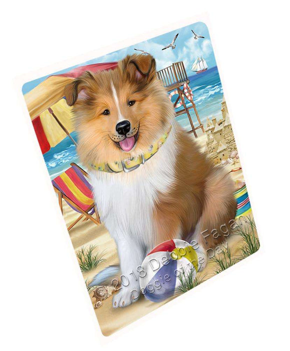 Pet Friendly Beach Rough Collie Dog Cutting Board C66993