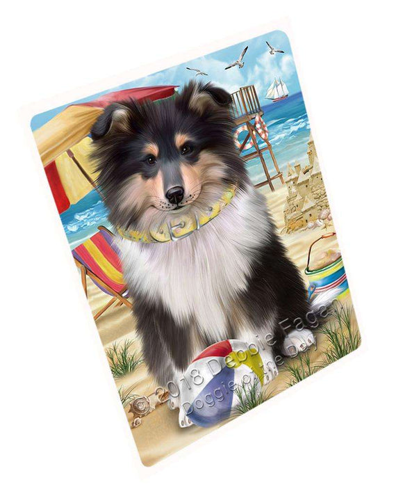Pet Friendly Beach Rough Collie Dog Cutting Board C66996