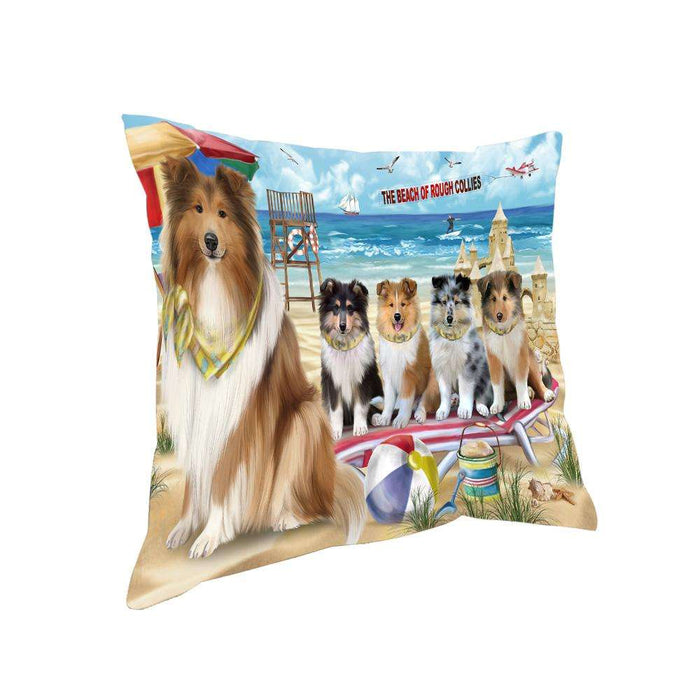 Pet Friendly Beach Rough Collies Dog Pillow PIL73340
